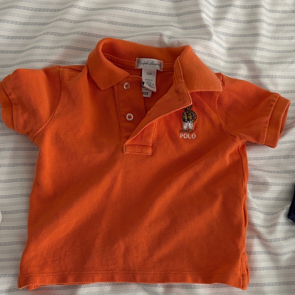Polo by Ralph Lauren Kids Bright Orange Polo Shirt 12 months